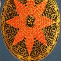 Red Star Mandala Thangka Painting