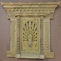 Peacock with Both Side Jali Wooden Jhyal