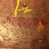 Red Buddha Thangka Painting
