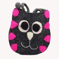 Grey Wallet Felt Bag