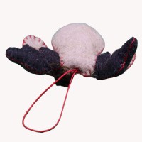 Red Nose Dog Felt Doll