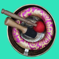 Tibetan Full Mantra Carving Singing Bowl