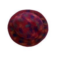 Pink Spotted Felt Hat