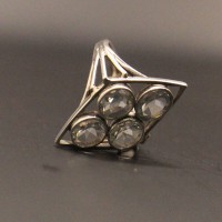 Sliver Aquamarine Stone Ring