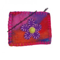 Single Flower Felt Purse