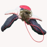 Red Nose Dog Felt Doll