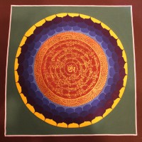 Black Chakra Mantra Painting