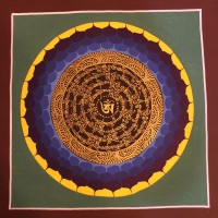 Om With Mantra Thangka Painting