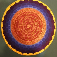 Black Chakra Mantra Painting