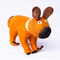 Orange Piglet Felt Doll