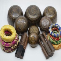 Black Seven Chakra Set Singing Bowl