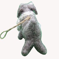 Felt Grey Dog Doll