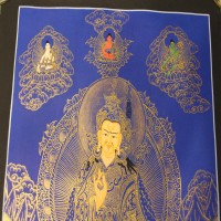 Blue Padam Shambhava Thangka Painting