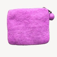 Purple Flowery Felt Purse