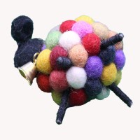 Colourful Ball Sheep Felt Doll