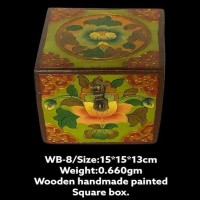 Wooden Painted Square Box