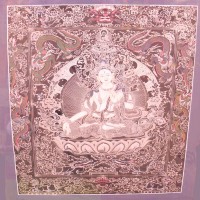Silver White Tara Thangka Painting