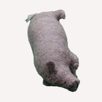 Brown Felt Pig Doll