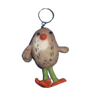 Felt Sparrow Key Ring