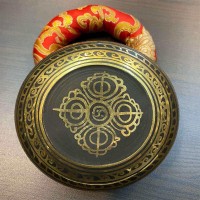 Four Buddha Carved Singing Bowl