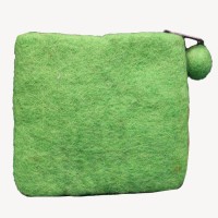 Green Wolf Felt Purse