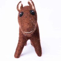 Nepal Brown Felt Donkey