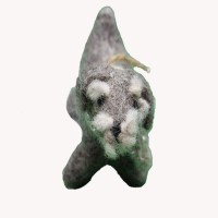 Felt Grey Dog Doll