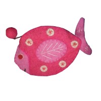 Pink Fish Felt Purse