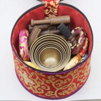 Brown Seven Chakra Set Singing Bowl