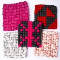 Handmade Felted Square Trivet