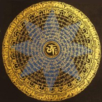 Blue Star Mandala Thangka Painting
