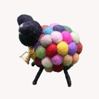 Colourful Ball Sheep Felt Doll