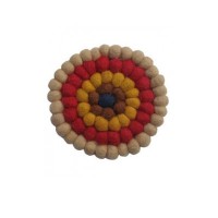 Felt Ball Tea Coaster 05