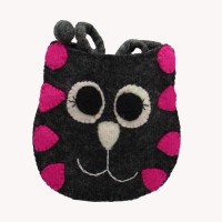 Grey Wallet Felt Bag