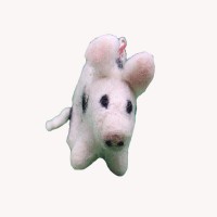 Swine White Pig Animal Felt Doll
