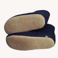 Dark Blue Felt Shoes