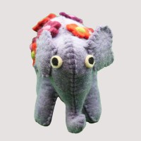 Purple Elephant Felt Doll