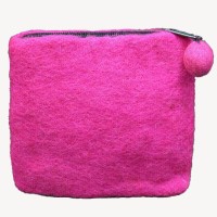 Caterpillar Pink Felt Purse
