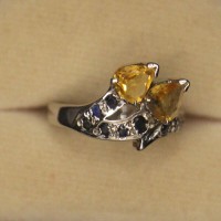 Citrin Plus Sapphire Ring