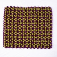 Nepal Felt Ball Square Trivet Mat
