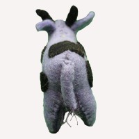 Purple Goat Felt Doll